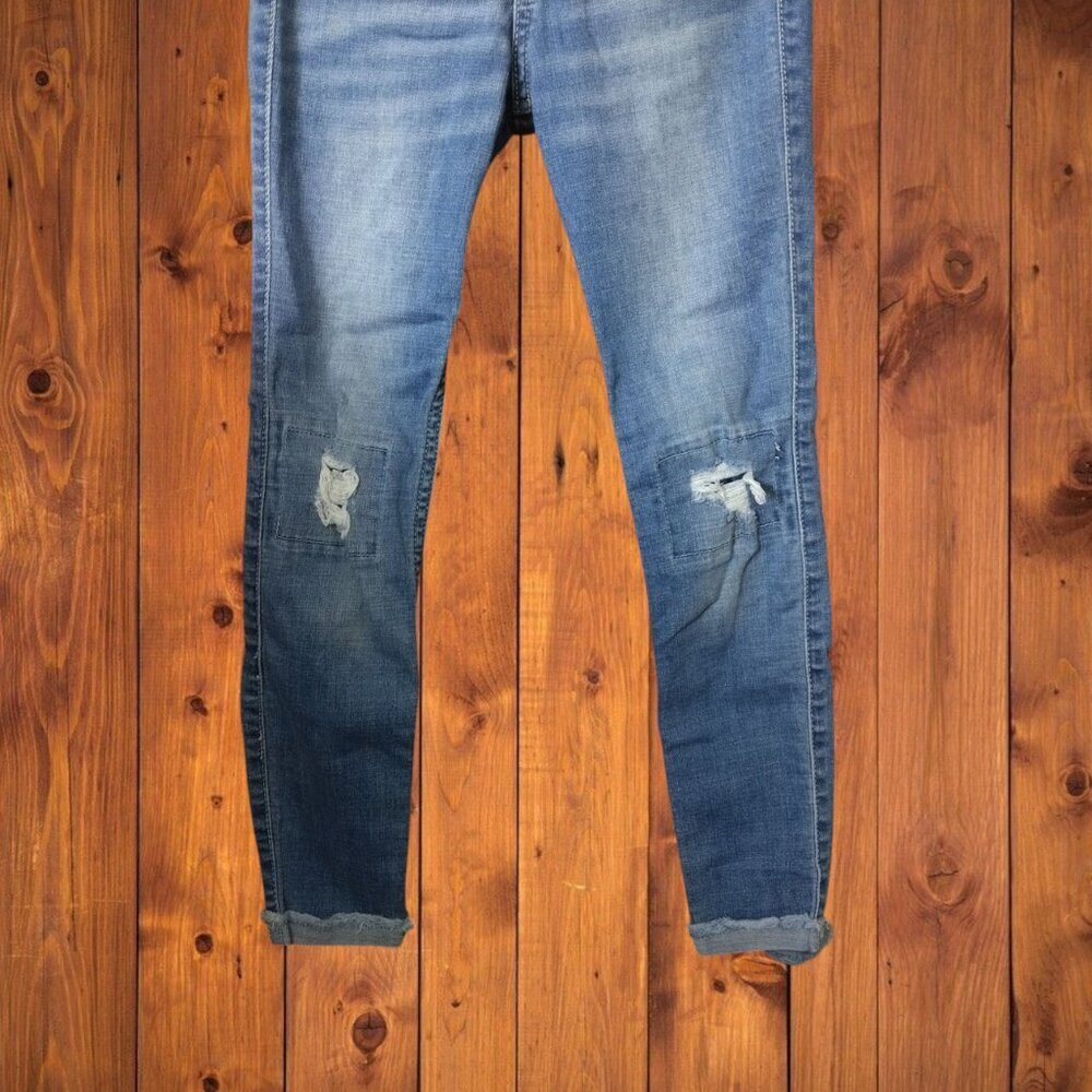 Hollister High Rise Crop Super Skinny Classic Stretch Women’s Size 23x24 Jeans - Picture 3 of 4